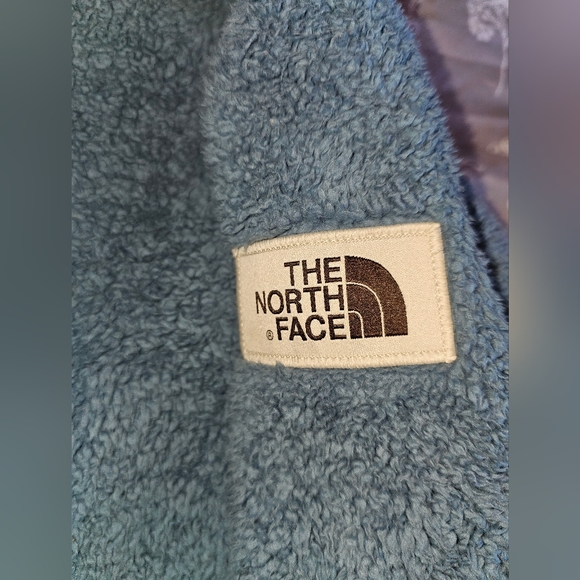 The North Face women's campshire fleece pullover hoodie in provincial blue - Picture 3 of 5